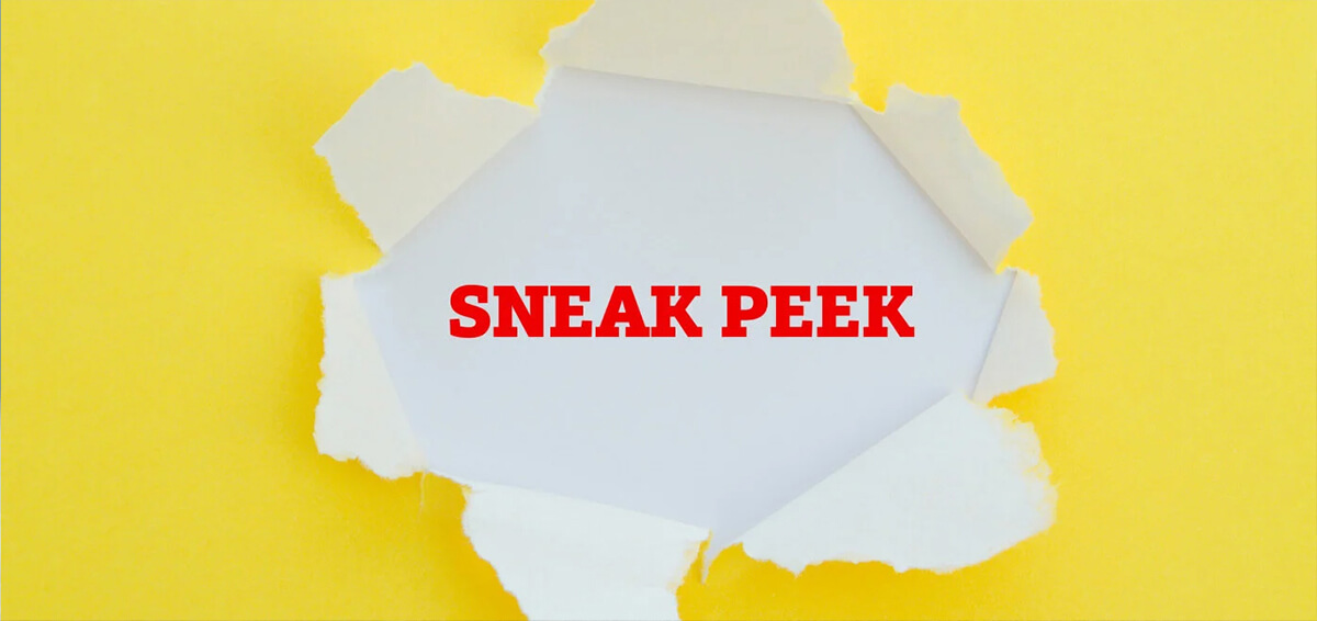 Sneak peek bursting through paper