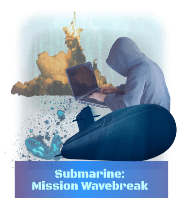 Small picture of Submarine Mission Wavebreak escape room
